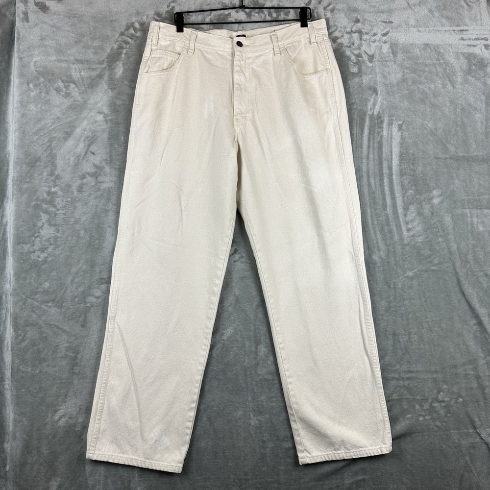 Dickies Jake Hayes Jeans Men's 38 x 32 Off White Denim Cotton Loose Fit Grunge
